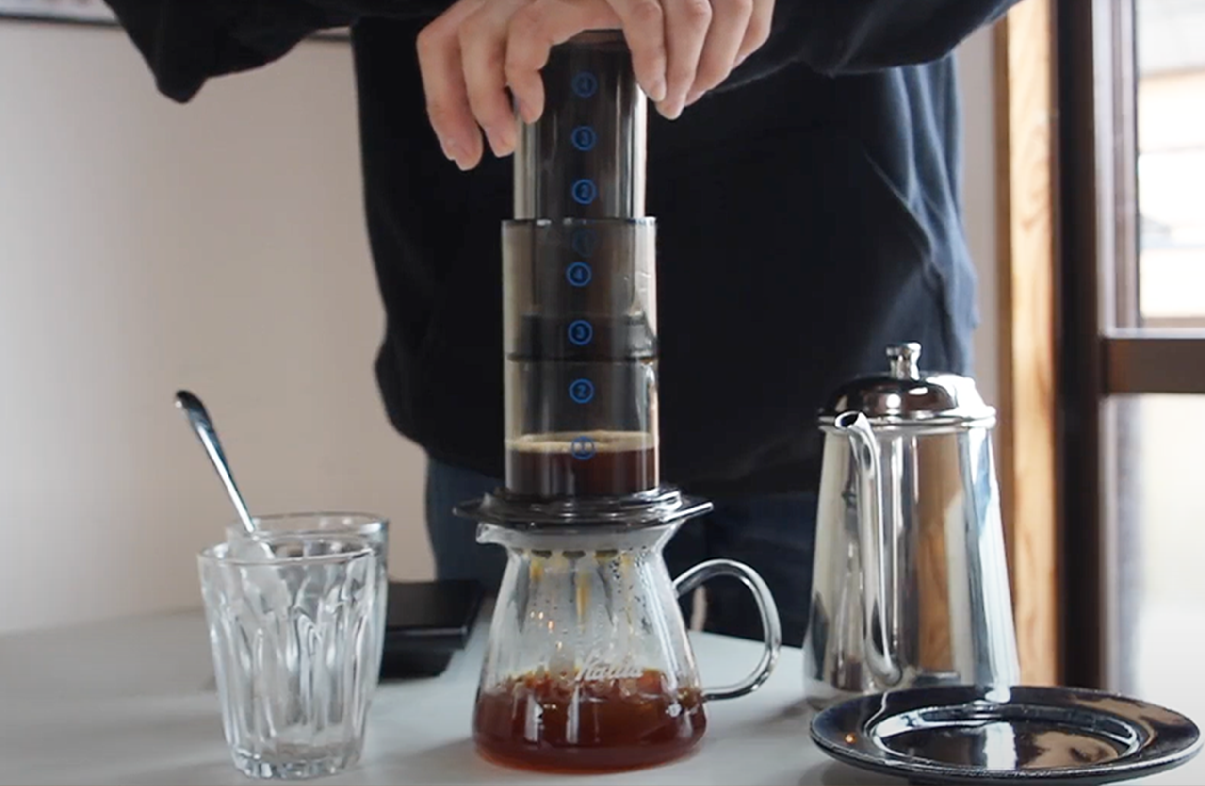 エアロプレス　ホットコーヒーの淹れ方