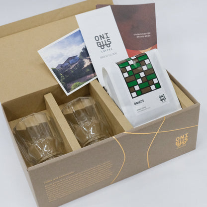 コーヒーギフト [オニバスブレンド&ドリンクグラスセット]
